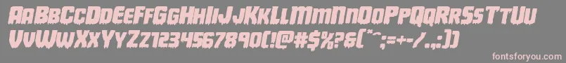 Deathbloodexpandital Font – Pink Fonts on Gray Background
