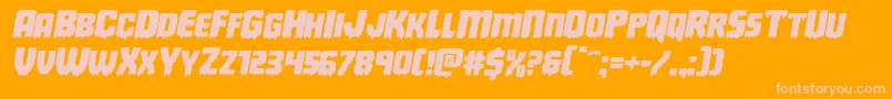 Deathbloodexpandital Font – Pink Fonts on Orange Background