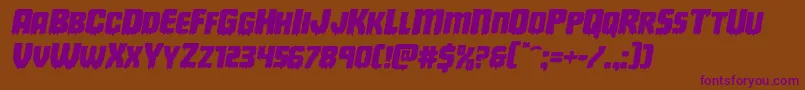 Deathbloodexpandital Font – Purple Fonts on Brown Background