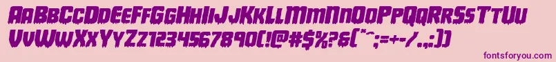 Deathbloodexpandital Font – Purple Fonts on Pink Background