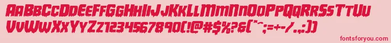 Deathbloodexpandital Font – Red Fonts on Pink Background