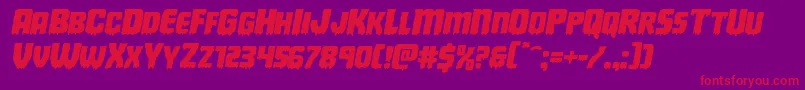 Deathbloodexpandital Font – Red Fonts on Purple Background