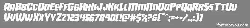 Deathbloodexpandital Font – White Fonts on Gray Background