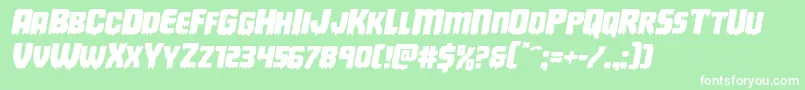 Deathbloodexpandital Font – White Fonts on Green Background