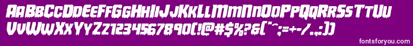 Deathbloodexpandital Font – White Fonts on Purple Background
