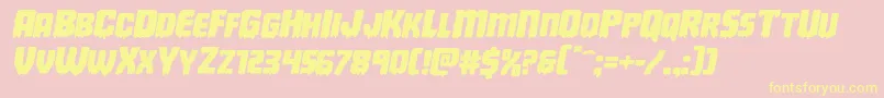 Deathbloodexpandital Font – Yellow Fonts on Pink Background