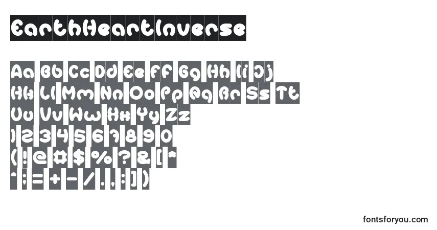 EarthHeartInverse Font – alphabet, numbers, special characters