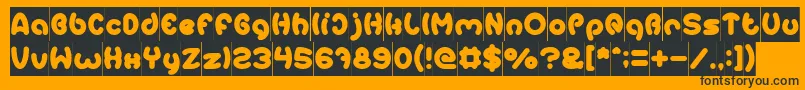 EarthHeartInverse Font – Black Fonts on Orange Background