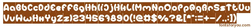EarthHeartInverse-Schriftart – Braune Schriften auf weißem Hintergrund