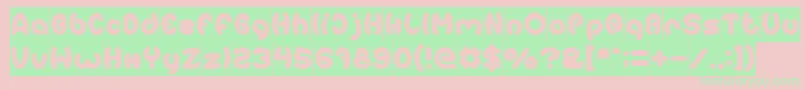 EarthHeartInverse Font – Green Fonts on Pink Background