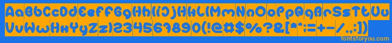 More about EarthHeartInverse Font EarthHeartInverse Font – Orange Fonts on Blue Background