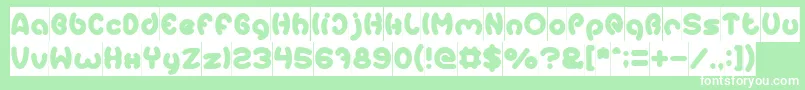 EarthHeartInverse Font – White Fonts on Green Background