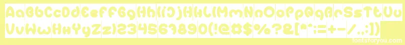 EarthHeartInverse Font – White Fonts on Yellow Background