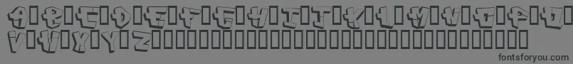 フォントCapconstruct – 黒い文字の灰色の背景