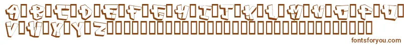 Шрифт Capconstruct – коричневые шрифты на белом фоне