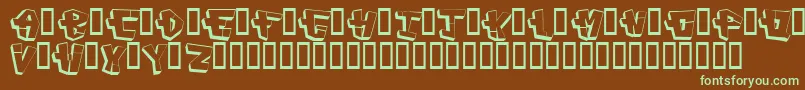 Шрифт Capconstruct – зелёные шрифты на коричневом фоне