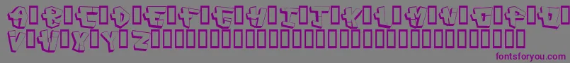 Capconstruct-fontti – violetit fontit harmaalla taustalla