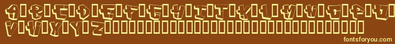 Capconstruct-fontti – keltaiset fontit ruskealla taustalla