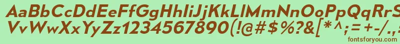 MesmerizeSeSbIt Font – Brown Fonts on Green Background