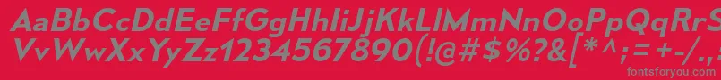 MesmerizeSeSbIt Font – Gray Fonts on Red Background