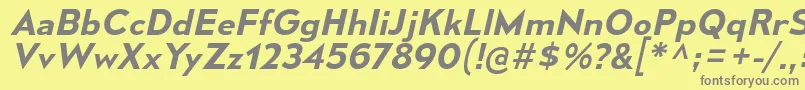 MesmerizeSeSbIt Font – Gray Fonts on Yellow Background