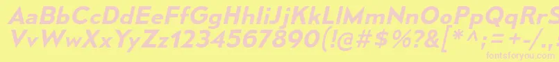 MesmerizeSeSbIt Font – Pink Fonts on Yellow Background