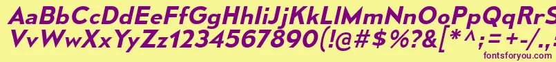 MesmerizeSeSbIt Font – Purple Fonts on Yellow Background