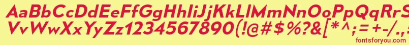 MesmerizeSeSbIt Font – Red Fonts on Yellow Background