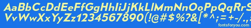 MesmerizeSeSbIt Font – Yellow Fonts on Blue Background