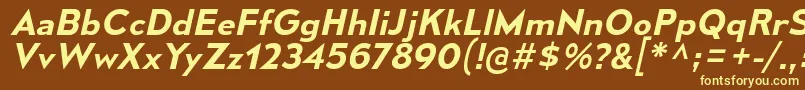 MesmerizeSeSbIt Font – Yellow Fonts on Brown Background