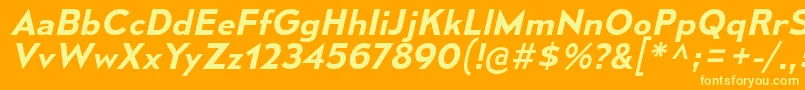 MesmerizeSeSbIt Font – Yellow Fonts on Orange Background