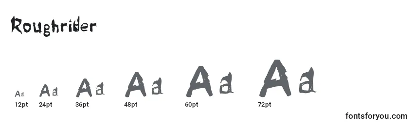 Roughrider (80812) Font Sizes