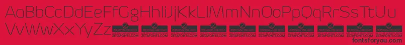 ByomThinTrial Font – Black Fonts on Red Background