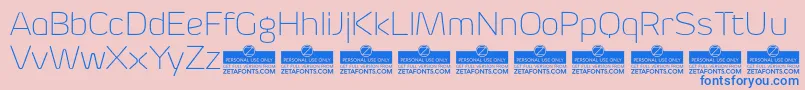 ByomThinTrial Font – Blue Fonts on Pink Background