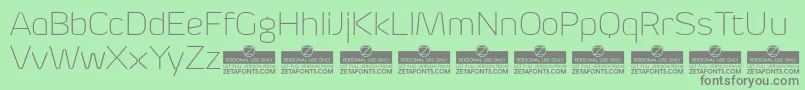 ByomThinTrial Font – Gray Fonts on Green Background