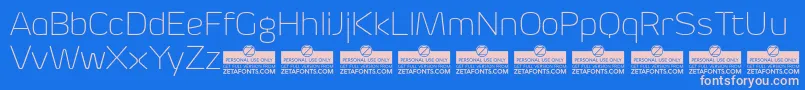 ByomThinTrial Font – Pink Fonts on Blue Background