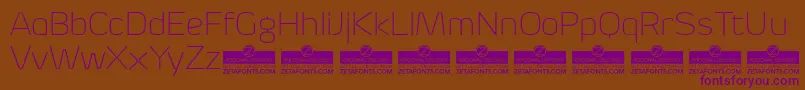 ByomThinTrial Font – Purple Fonts on Brown Background