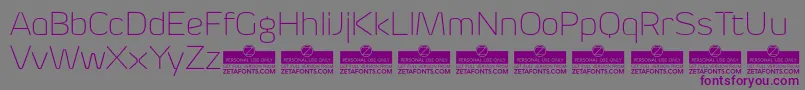 ByomThinTrial Font – Purple Fonts on Gray Background