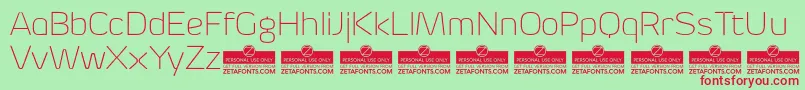 ByomThinTrial Font – Red Fonts on Green Background