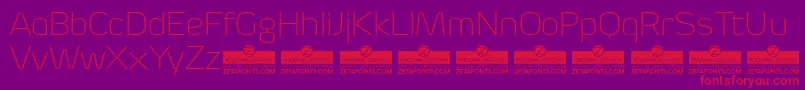 ByomThinTrial Font – Red Fonts on Purple Background