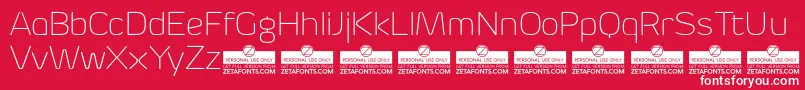 ByomThinTrial Font – White Fonts on Red Background