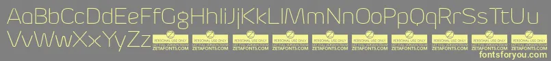 ByomThinTrial Font – Yellow Fonts on Gray Background