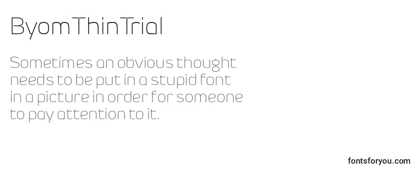 ByomThinTrial Font