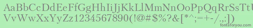 フォントPtr1 – 緑の背景に灰色の文字