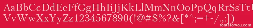 Ptr1 Font – Pink Fonts on Red Background