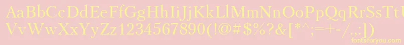 Ptr1 Font – Yellow Fonts on Pink Background