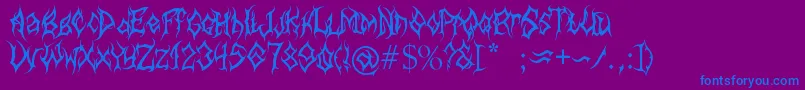 fuente MbArcaneFont – Fuentes Azules Sobre Fondo Morado
