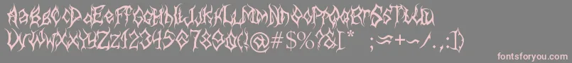 Fonte MbArcaneFont – fontes rosa em um fundo cinza