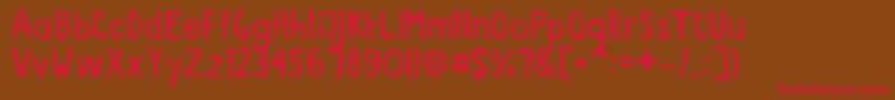 Ritaglio Font – Red Fonts on Brown Background
