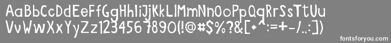 Ritaglio Font – White Fonts on Gray Background